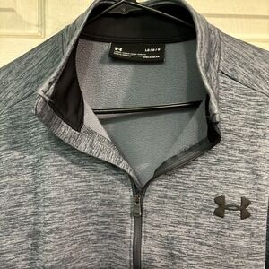 Under Armour Jacket Mens Size Large L Coldgear Loose Fit 1/4 Zip Pullover Grey
